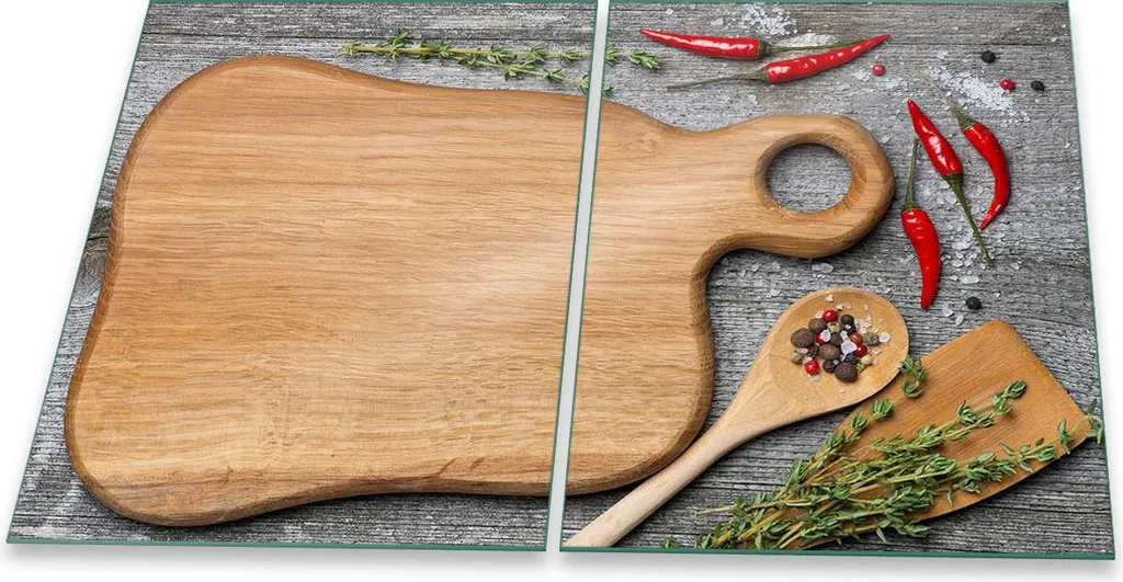 Protezione Piano Cottura Vetro 2 Pezzi 40x52 Rosso Paprika Offerta