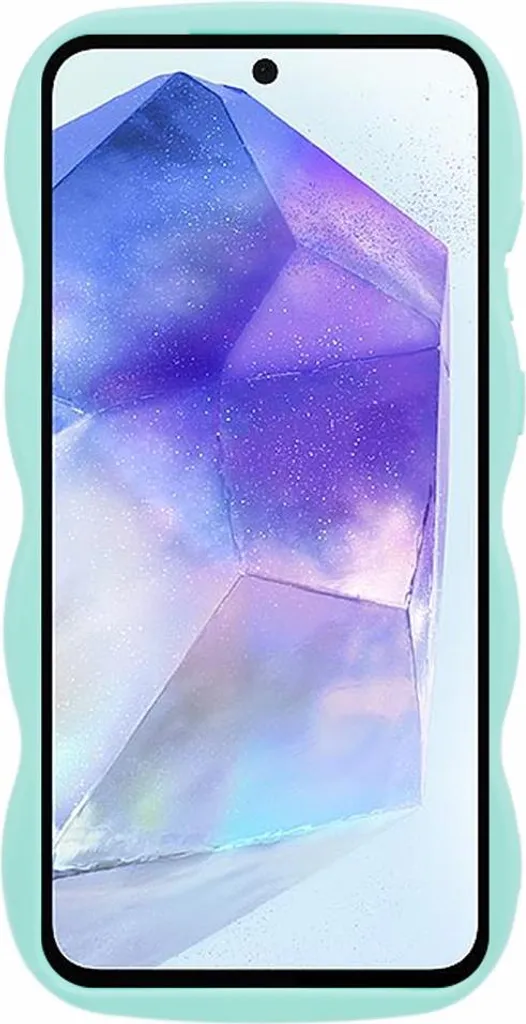 Cover Samsung S24 FE Silicone Phonesta Wavy Verde Menta - Protezione Shock - 2