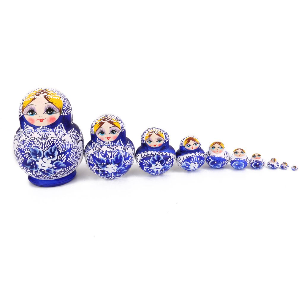 Weihnachtsmann Matroschka Babuschka Russische Puppen 5-TLG - # 1 Matrjoschka Matruschka