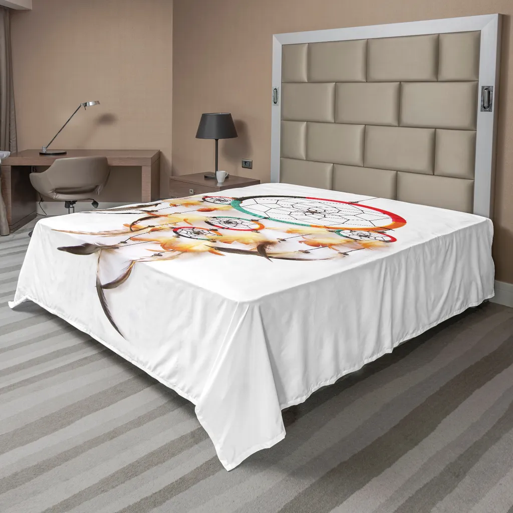 Drap de lit tribal ABAKUHAUS style ethnique rétro multicolore 260x228cm