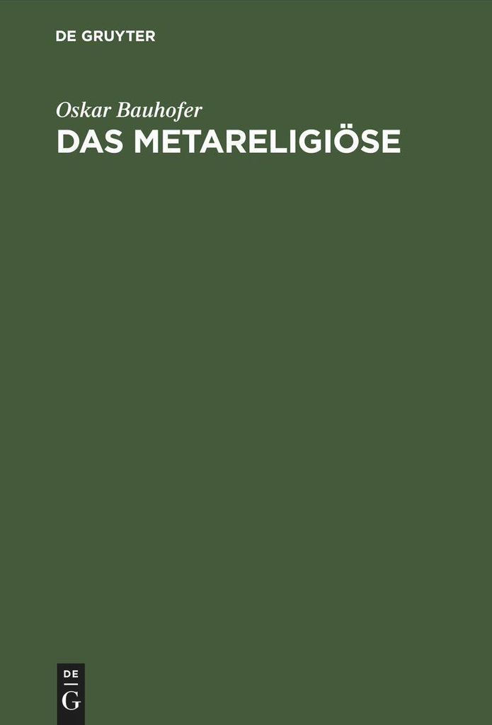 Das Metareligiöse