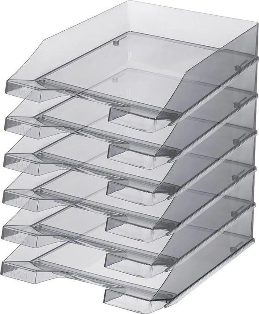 Bannette de bureau A4 Grise Translucide - Lot de 6 range-documents DIY - 7