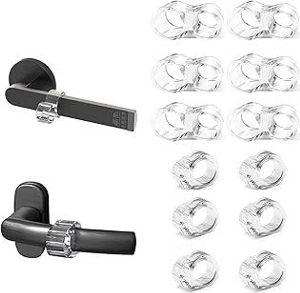 CNMTCCO Türklinkenpuffer-12er Set transparente Türstopper für Türklinke 6x Kreisform?6x 8-Form Transparente Türstopper Klinke, Hochelastische ...