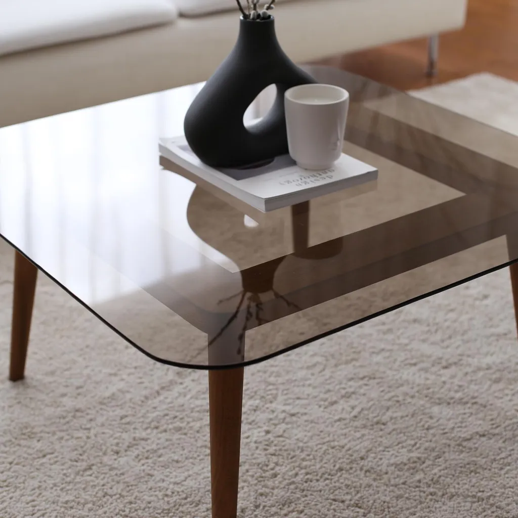 Table Basse Industrielle Bronze et Bois Smart Skye Decor Robuste 80x80 - 7