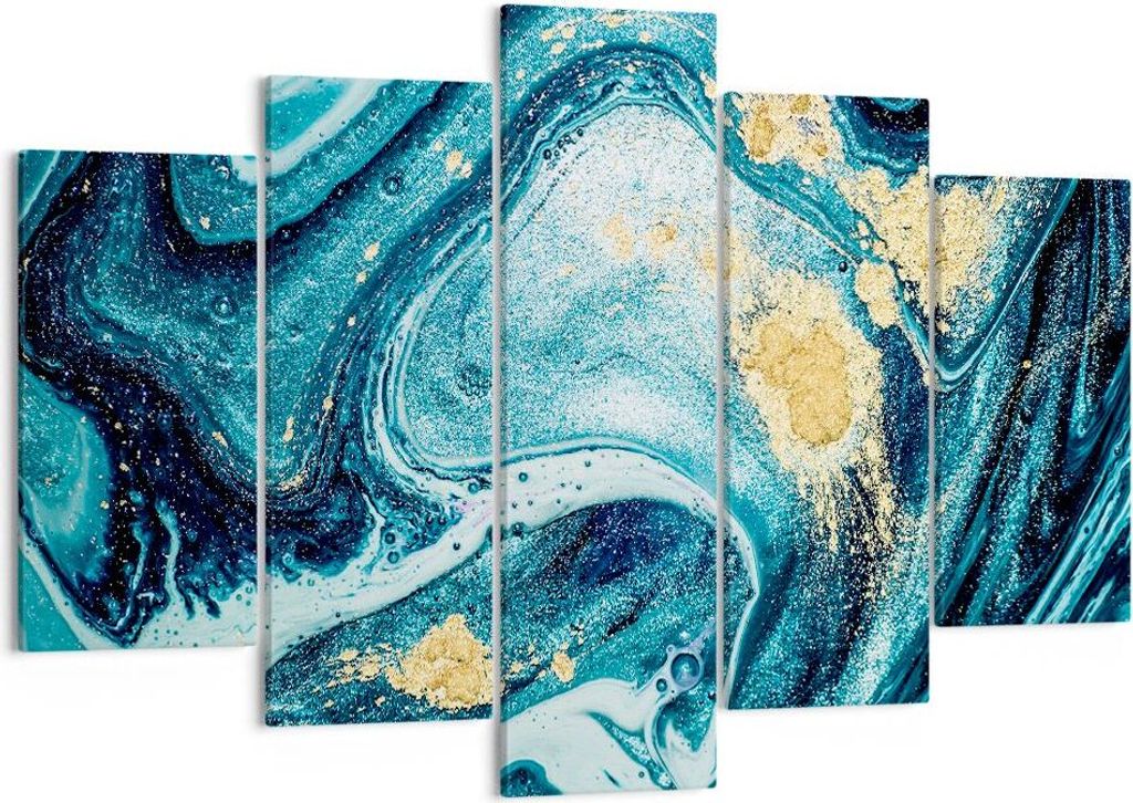 Bild auf Leinwand - Leinwandbild - Abstraktion modern - 150x100cm - Wand Bild - Wanddeko - Leinwanddruck - Bilder - Kunstdruck - Wanddekoration - L...