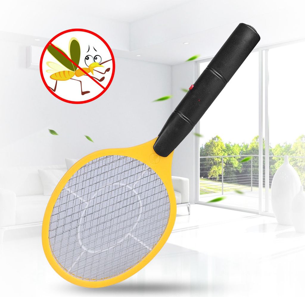 Elektrische Mückenklatsche, kabellos, batteriebetriebene Fliegenklatsche gegen Insekten