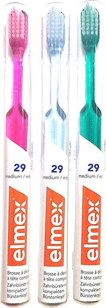 Elmex Zahnbürste Serie 29 mittelhart 3er Pack Produktbild 