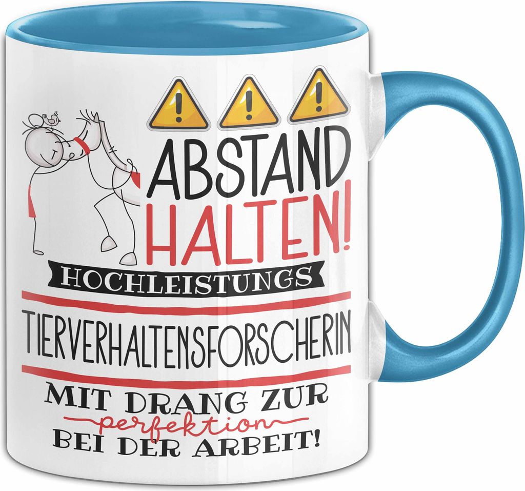 Tierverhaltensforscherin Tasse Geschenk Lustig Abstand Produktbild 