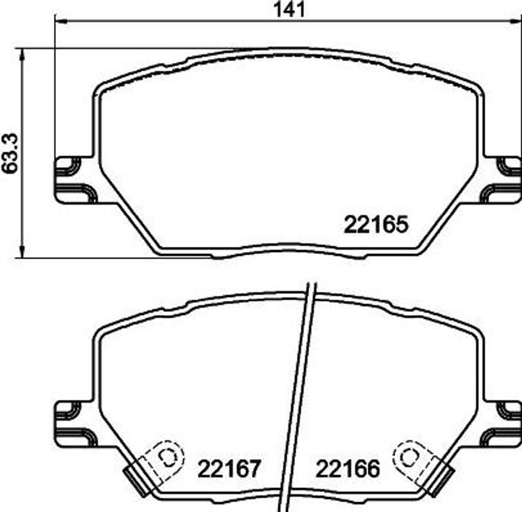 TEXTAR 2216503 Bremsbelagsatz, Scheibenbremse OE 77367282 kompatibel mit Renegade, Compass, 500X
