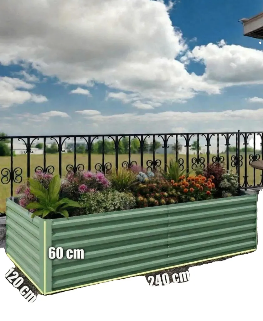 Jardinière pour potager extérieur vert 240 cm - Cultiver ses légumes