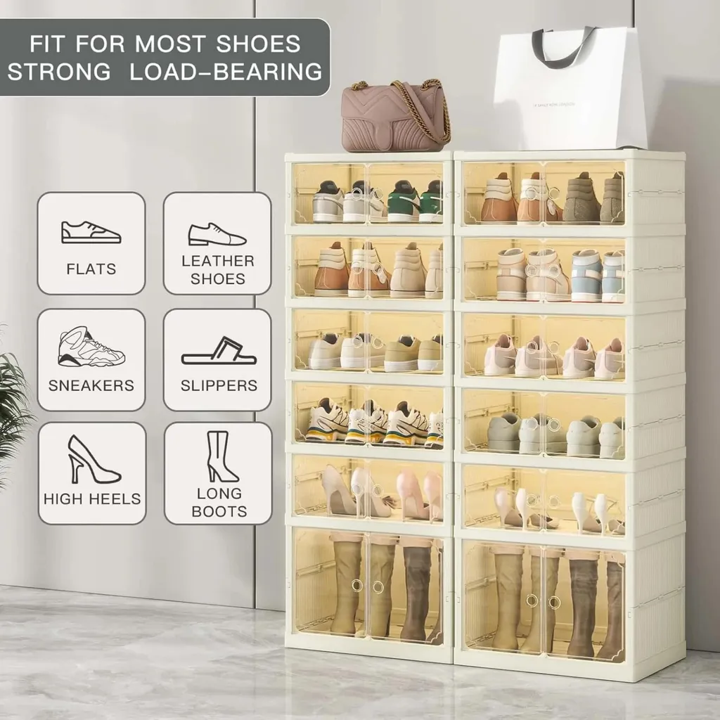 Rangement baskets pliable et modulable - Boîte à chaussures rigide PC