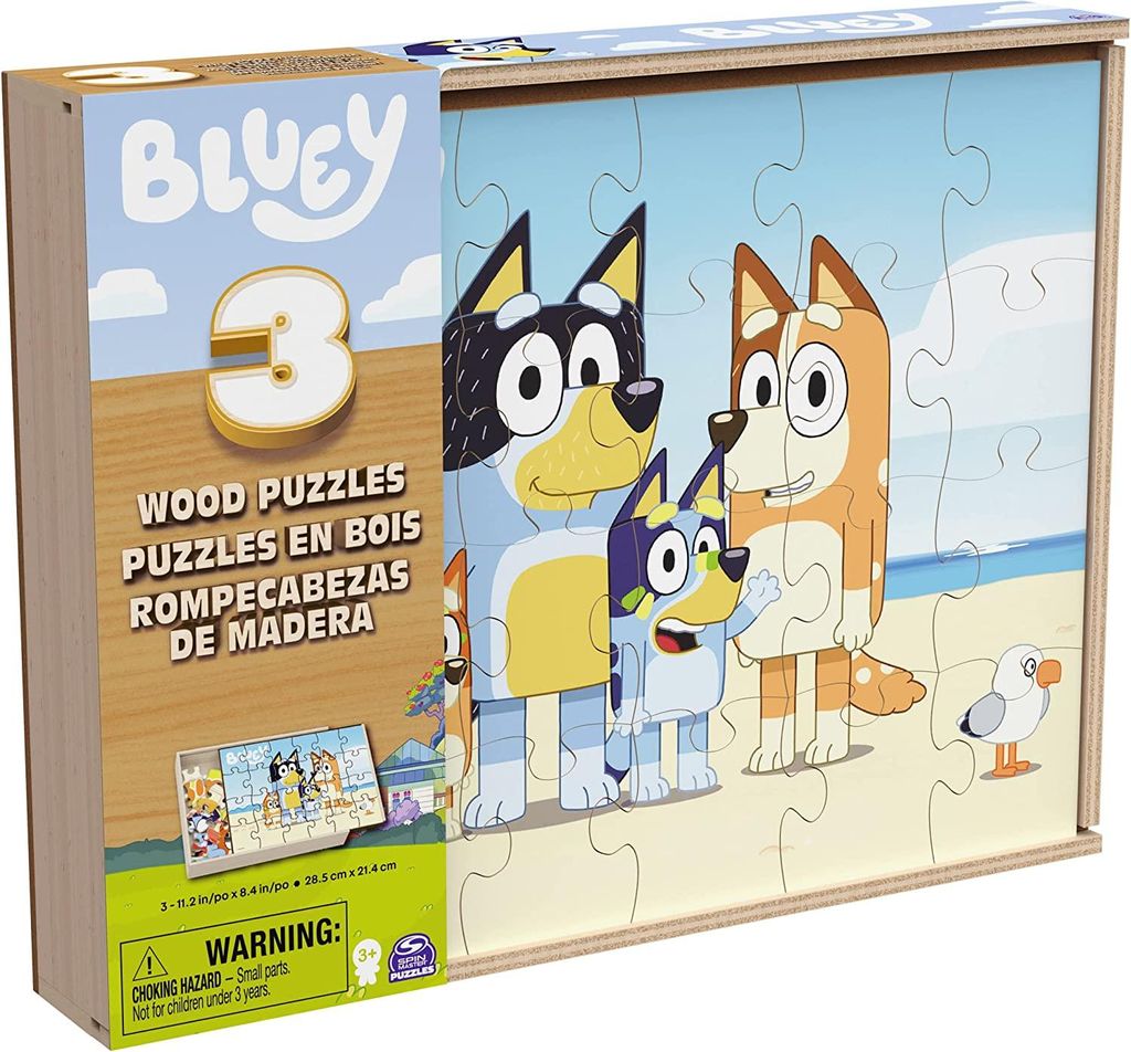 Bluey 3 Wood Puzzles Jigsaw Bundle Easy Kaufland.de
