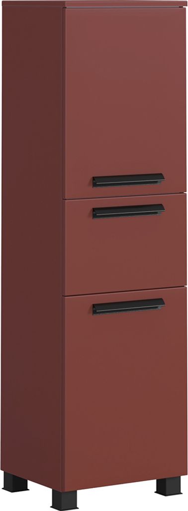 Badezimmer Midischrank 40 cm Breite in rot - ATELLA-03