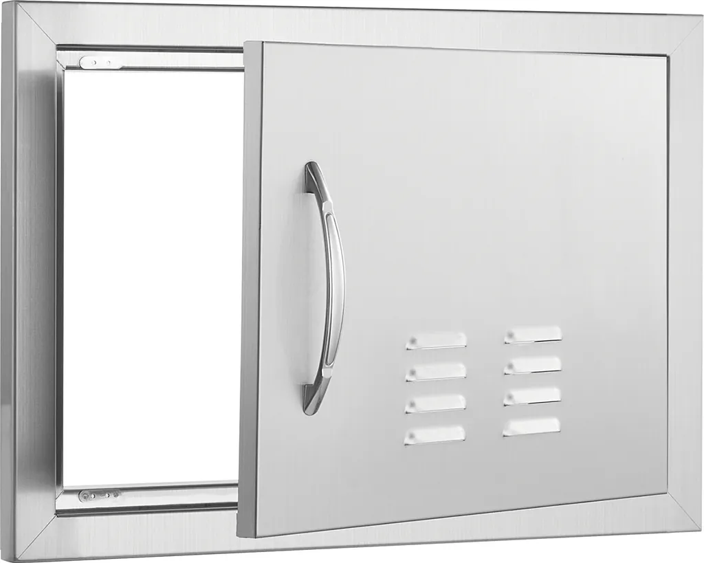 Porte d'accès SucceBuy BBQ 508x356 mm en acier inox pour cuisine d'été