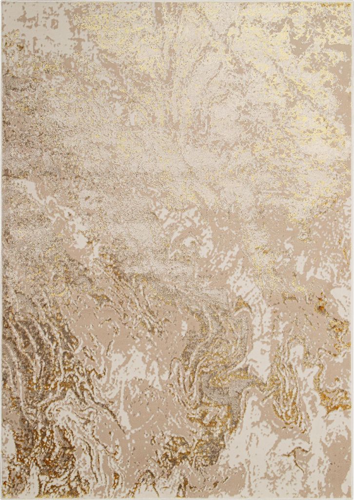 Tapiso Teppich Crystal Modern Braun Beige Gold Wohnzimmer Produktbild 