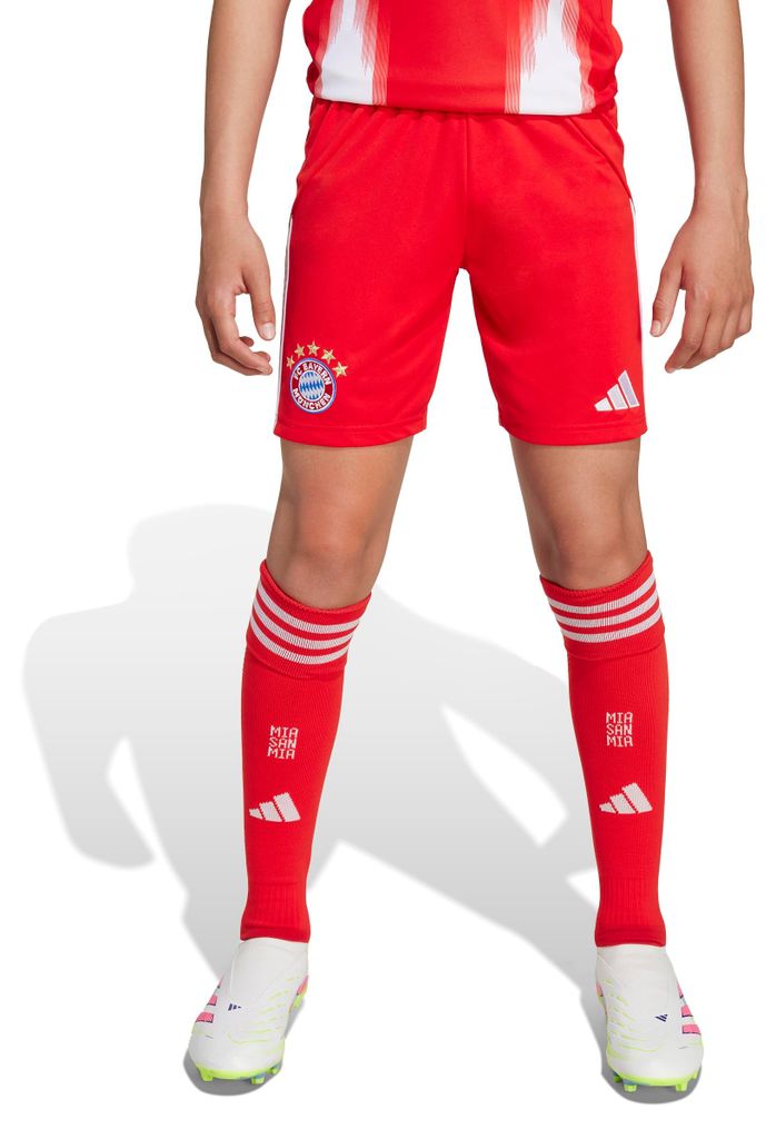 adidas FC Bayern München 25/26 Kids Heimshorts - Rot/Weiß Rot/Weiß 176