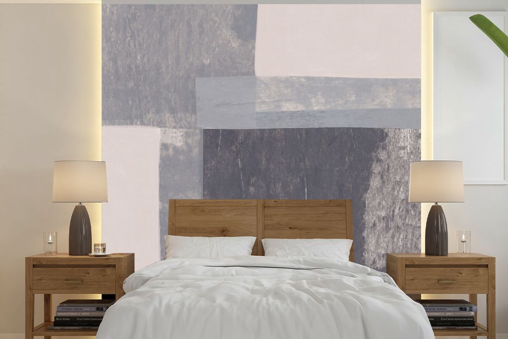 MuchoWow Fototapete für Wohnzimmer oder Schlafzimmer Wandtapete Vinyl Motivtapete Formen - Abstrakt - Farbe - Geometrie - 220x220 cm - Tapeten