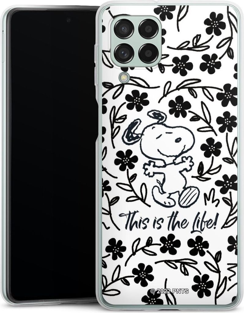 DeinDesign Handyhülle für Samsung Galaxy M53 5G Silikon Hülle Case Smartphone Schutzhülle Blumen Peanuts Snoopy