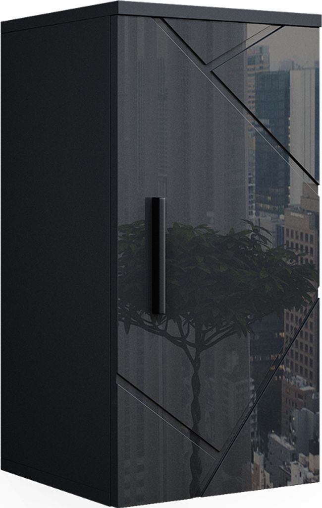 Vicco Badschrank Irma, 30 x 59 cm, Anthrazit Hochglanz