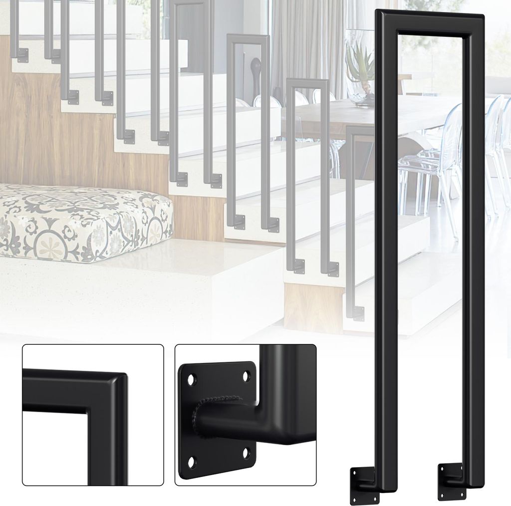Jayseuw 75cm U-Form Treppengeländer für Innen und Außen - Produktbild 