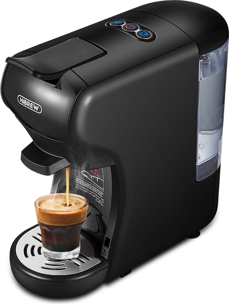 HiBREW 4-in-1-Elektrokaffeemaschine, Extraktion bei konstanter Temperatur, 92 ¡ãC, 19 Bar, Mini-Kaffeemaschine zum Kaltbrš¹hen und Aufw?rmen, m...