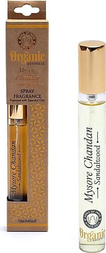 Spray d'ambiance au bois de santal Mysore Chandan - Lot de 3 x 12 ml