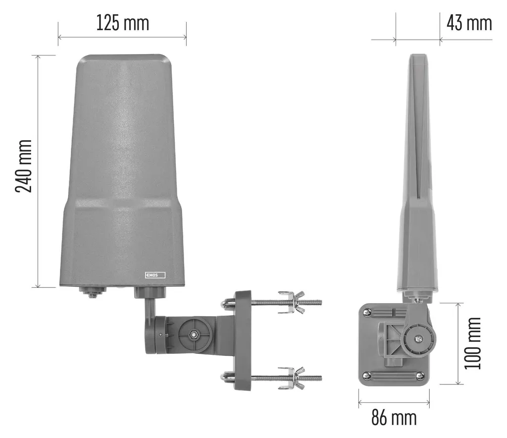 Antenne TV pour Zone Difficile EMOS Village FLIPP-V200 J0804 DVB-T2 5G - 14