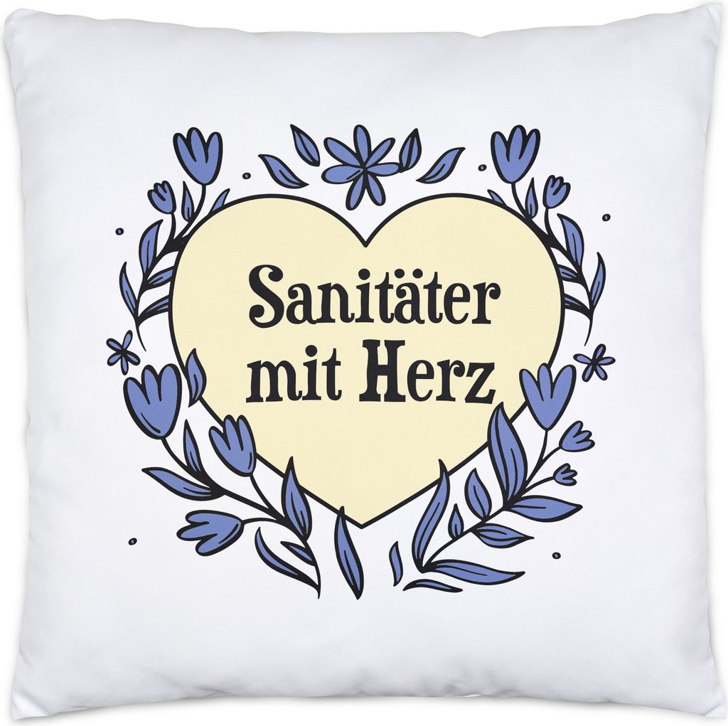 Sanitäter mit Herz Kissen Inkl. Kissen Geschenkidee Zum Danke Sagen Bester Sanitäter