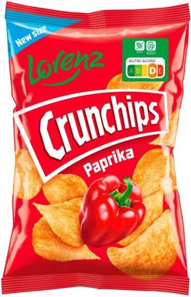 Crunchips chipsy ziemniaczane o smaku papryki nowy rozmiar Zdjęcie produktu