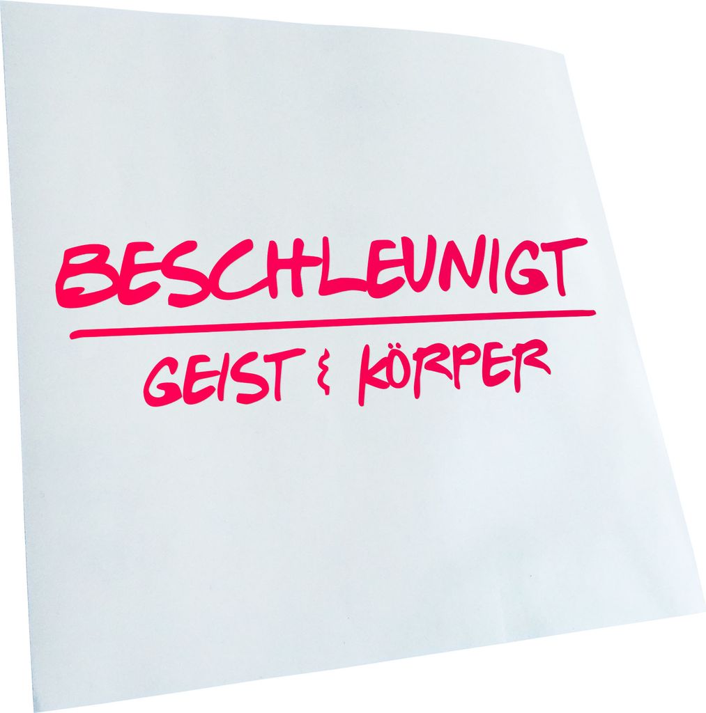 Kiwistar - Autoaufkleber - Beschleunigt Geist und Körper Fun Racing Heckscheibenaufkleber - Aufkleber für Auto Kfz Fahrrad, LKW, Truck Mofa