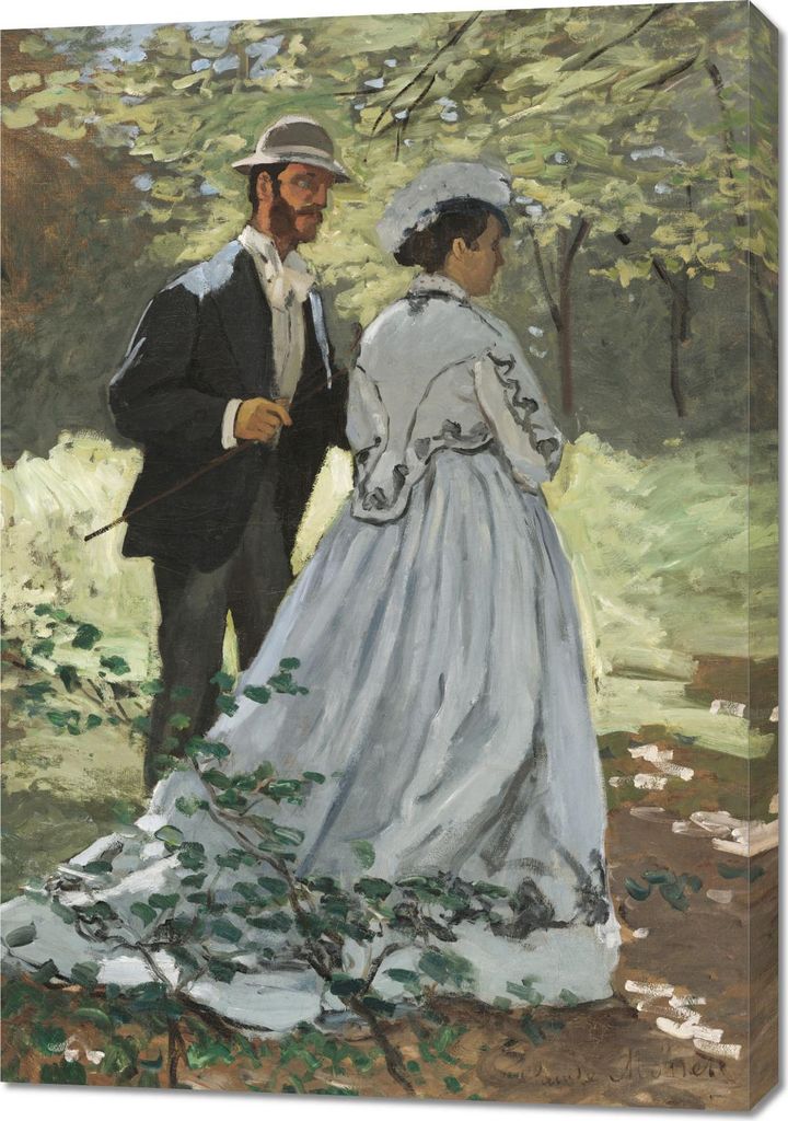 Bild 70x100cm Bazille und Camille, Monet Vintage für das Wohnzimmer