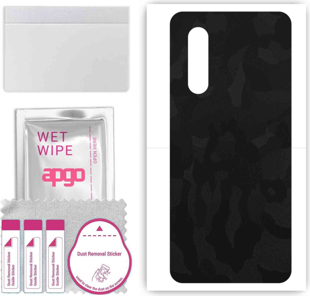 apgo Rückseite Schutzfolie, Skin, kompatibel mit vivo X30, Hinten Displayschutzfolie aus Vinylfolie, kratzfest, einfache Montage - Schwarzes Tarnm...