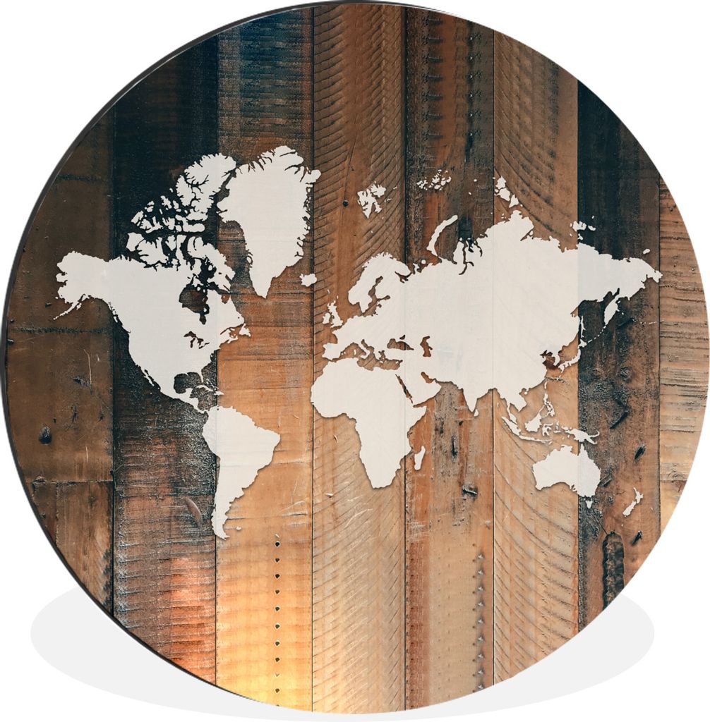 MuchoWow - Wand Bild - Wohnzimmer - Runde Bilder - Alubilder - Kunst für zu Hause - Aluminium - Wanddekoration