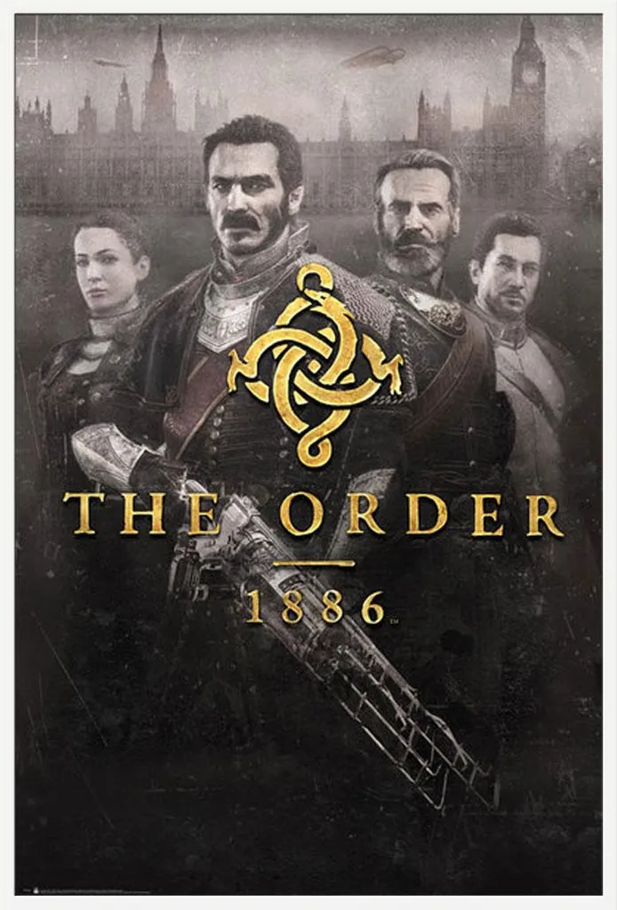 Affiche The Order 1886 sous Cadre Shinsuke Blanc avec Protection Acrylique