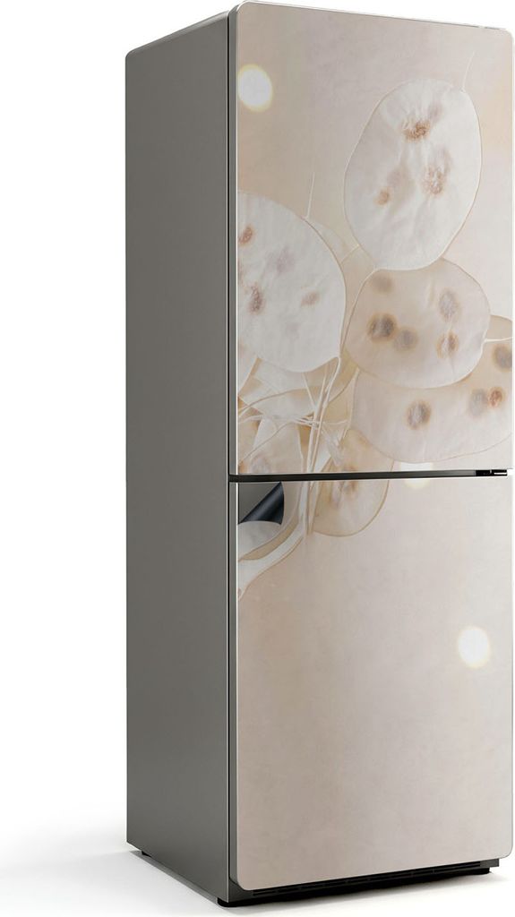 Zarte Blätter mit Samen – Magnetische Kühlschrank Abdeckung – Dekorfolie magnetisch Küche – Kühlschrank Magnet Deko – selbstklebende Ma...