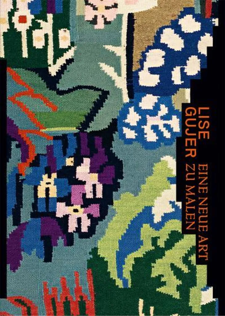 Tissage d'art Lise Gujer motif expressionniste en laine fait main