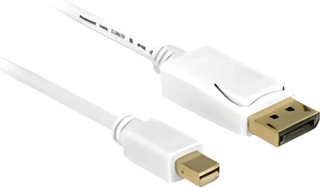 Cavo Mini DisplayPort a DP 1m Bianco Delock 4K 60Hz - Alta Qualità