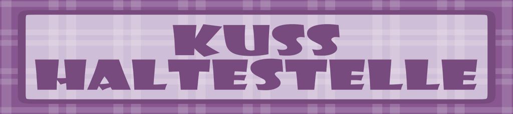 vianmo Blechschild 10x46 cm Kuss Haltestelle lila Produktbild 