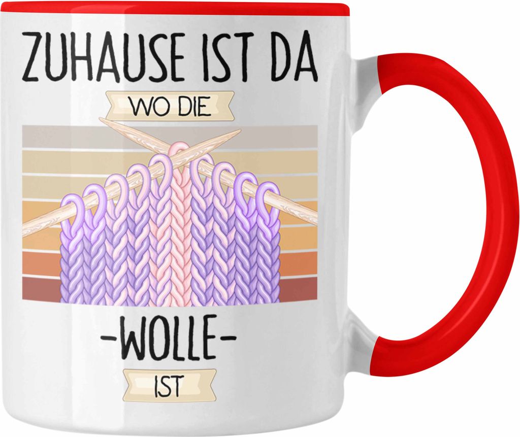 Trendation - Stricken Häckeln Tasse Geschenk Geschenkidee Produktbild 