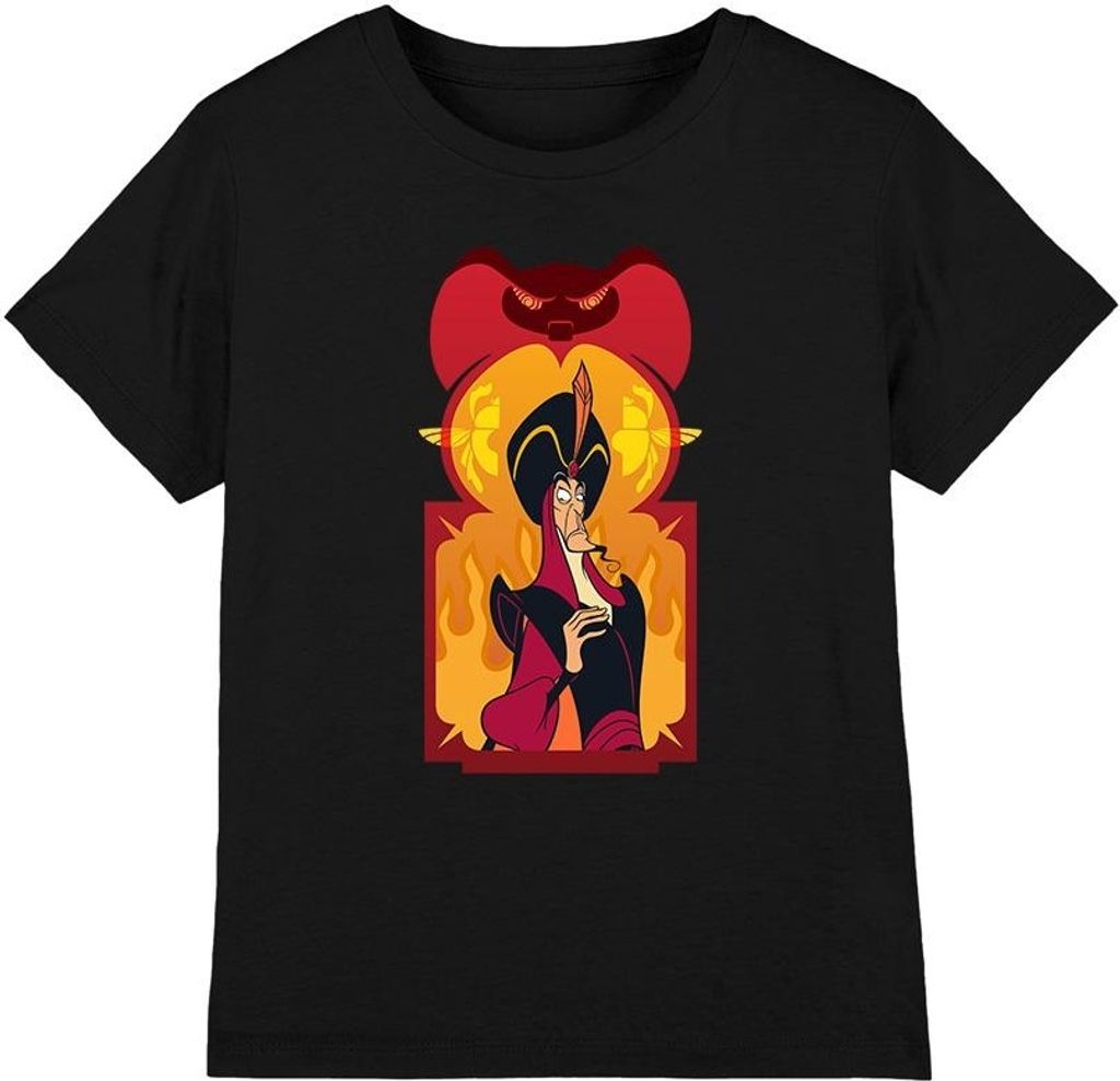 Aladdin - "The Evil Sorcerer" T-Shirt für Kinder TV3351 (128) (Schwarz)