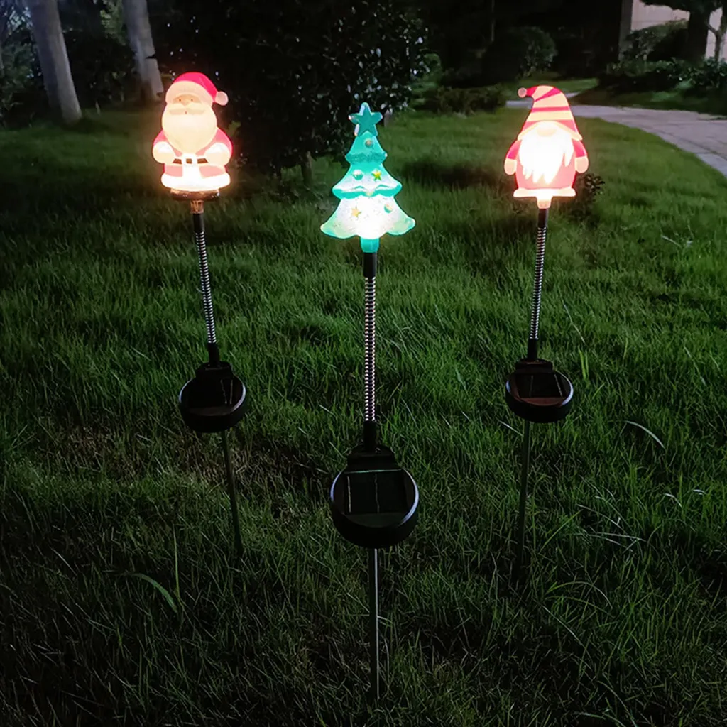 Éclairage solaire de Noël pour allée et jardin avec motifs oscillants LED