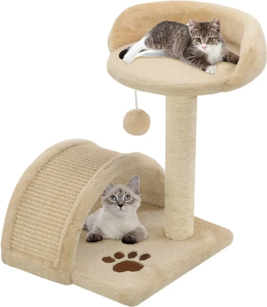 Tiragraffi Gatti Economico vidaXL 40cm | Sisal Beige e Marrone - 2