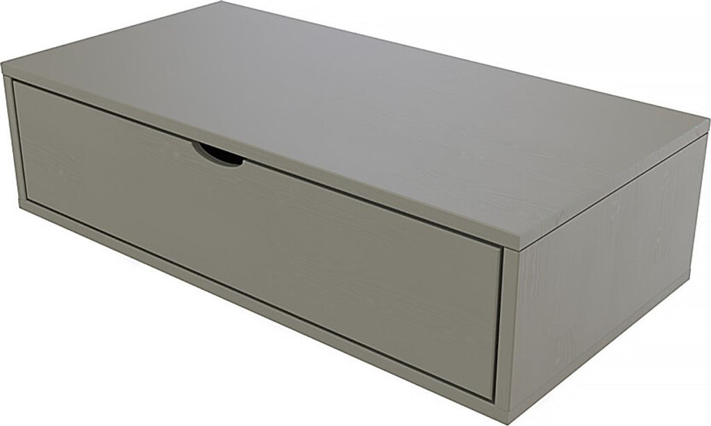 Aufbewahrungswürfel Holz 100x50 cm + Schublade - Grau