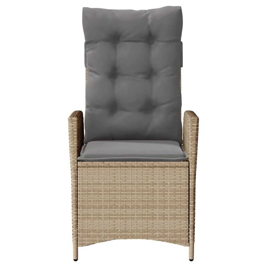 OFFERTA Poltrona vidaXL Reclinabile - Poly Rattan Beige Alta Qualità - 4