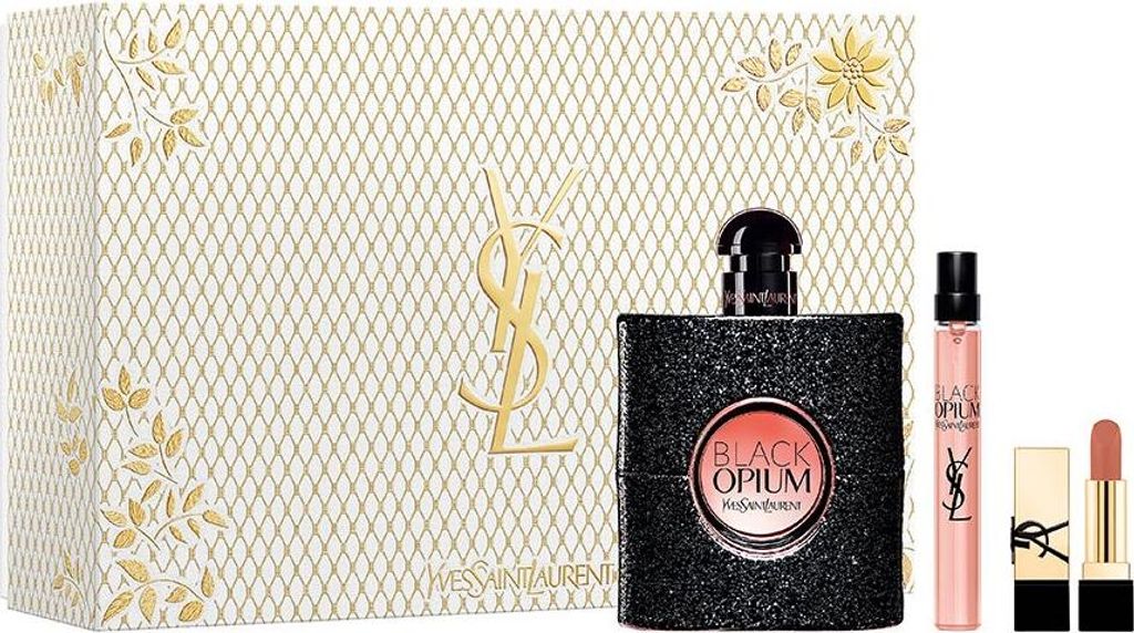 Yves Saint Laurent Black Opium EDP 90 ml + EDP MINI 10 ml + Lippenstift Rouge À Lèvres 1,3 g (woman)