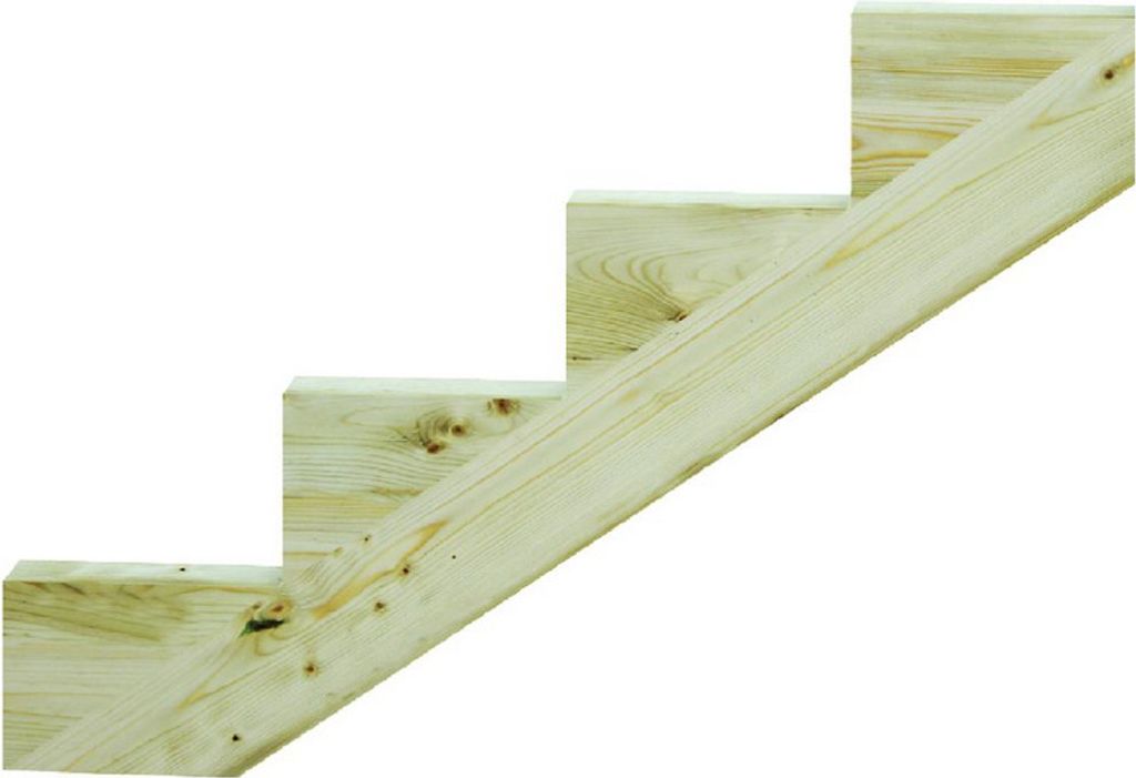 Treppenwange für Stufen Massivholz Kiefer Produktbild 
