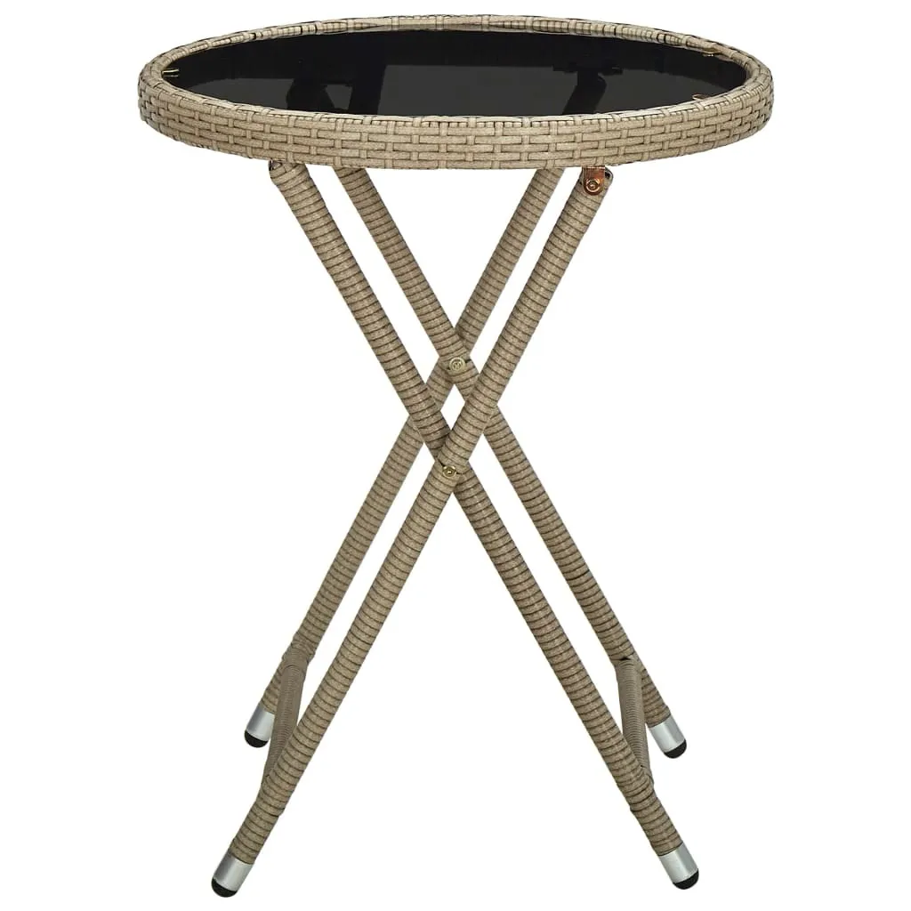 SYFAX™ Tavolino da Giardino per Famiglia: Beige, Sicuro e Resistente