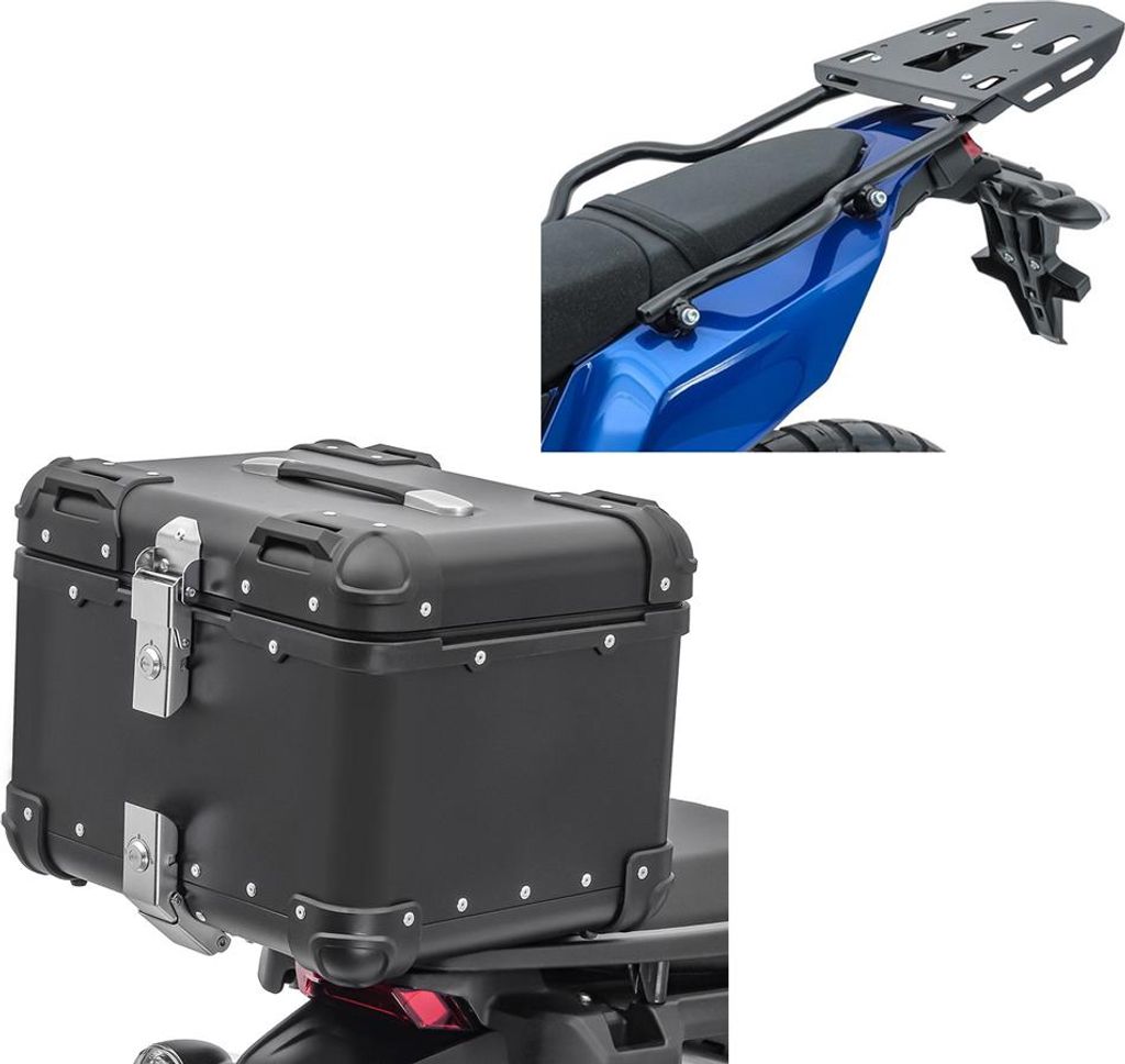 Set Topcase+Gepäckträger für Yamaha Tenere 700 / Rally 19-25 schwarz X