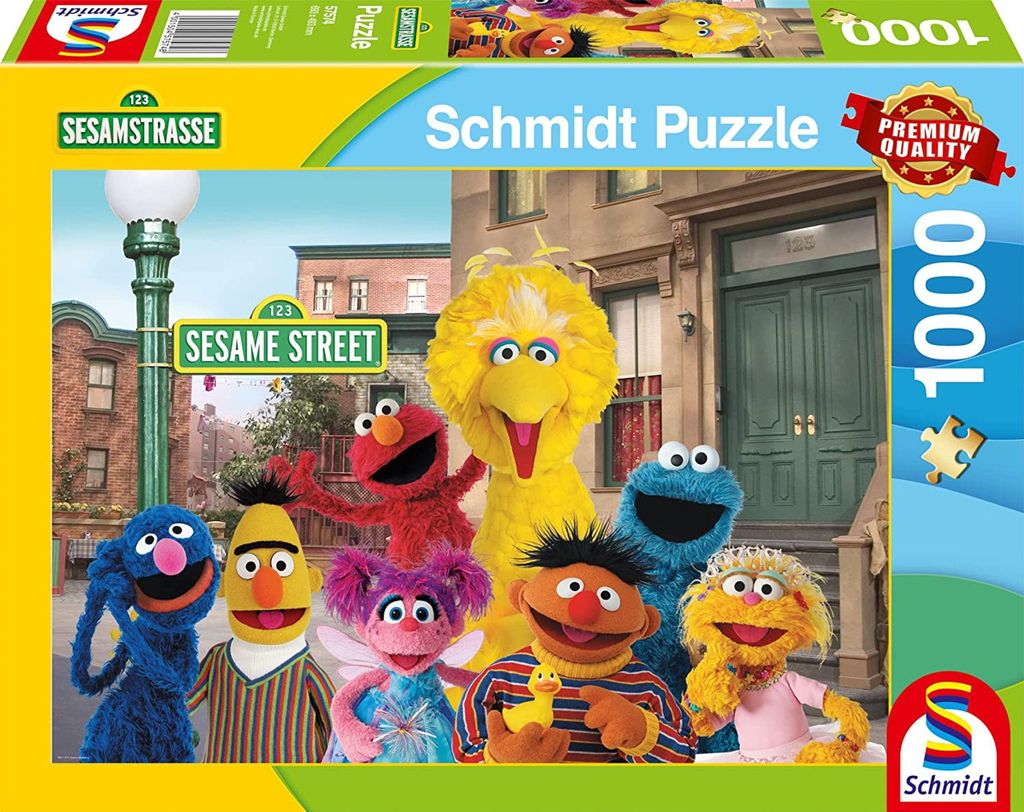 Schmidt Sesamstraße Puzzle 1000 Teile Nostalgie Familien Produktbild 