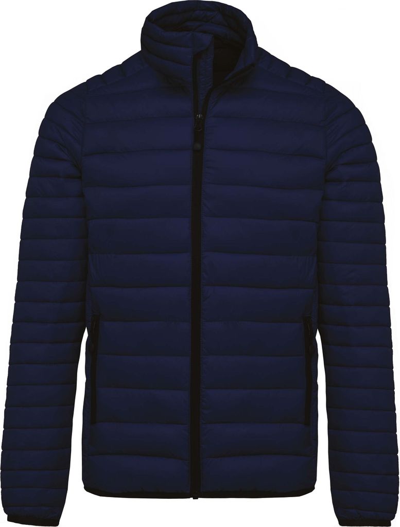 Kariban Herren Steppjacke Outdoor Basic Patch Jacke Winterjacke, Größe:M, Farbe:Navy Blau